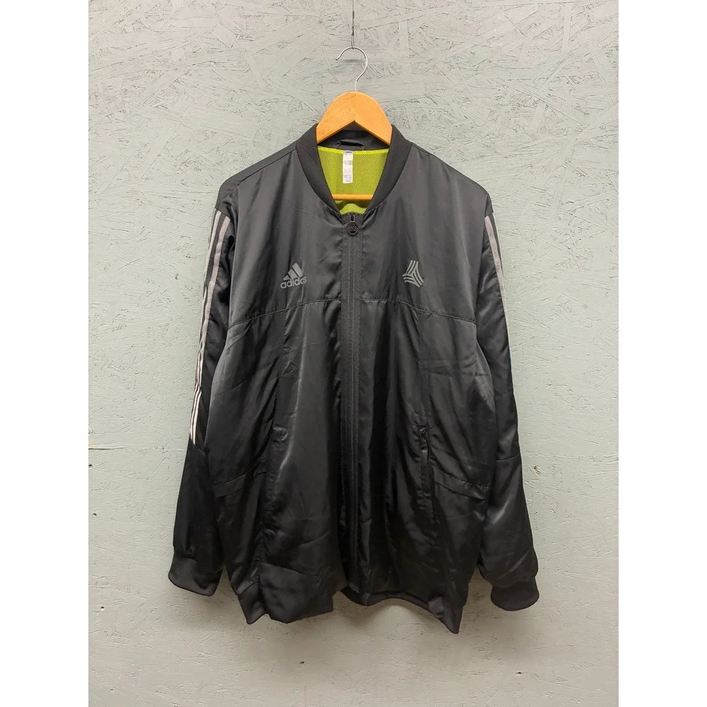 Adidas Jacket Men's XL‎ Black TAN Tango Woven Soccer Full Zip Athletic